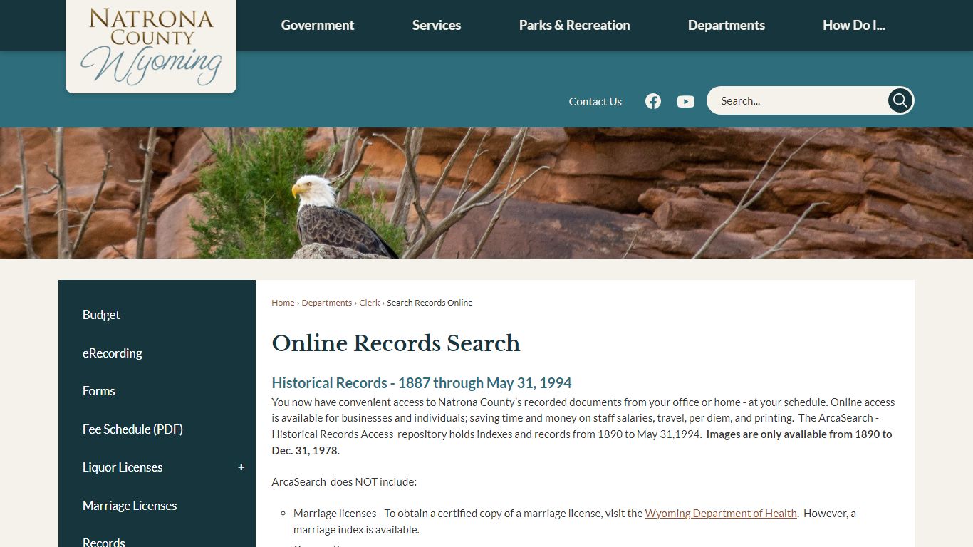 Online Records Search | Natrona County, WY